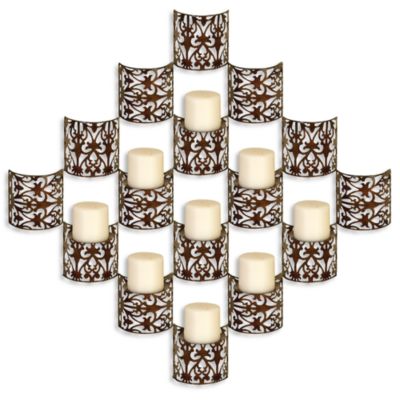 Metal 9-Pillar Candle Wall Sconce - Bed Bath & Beyond